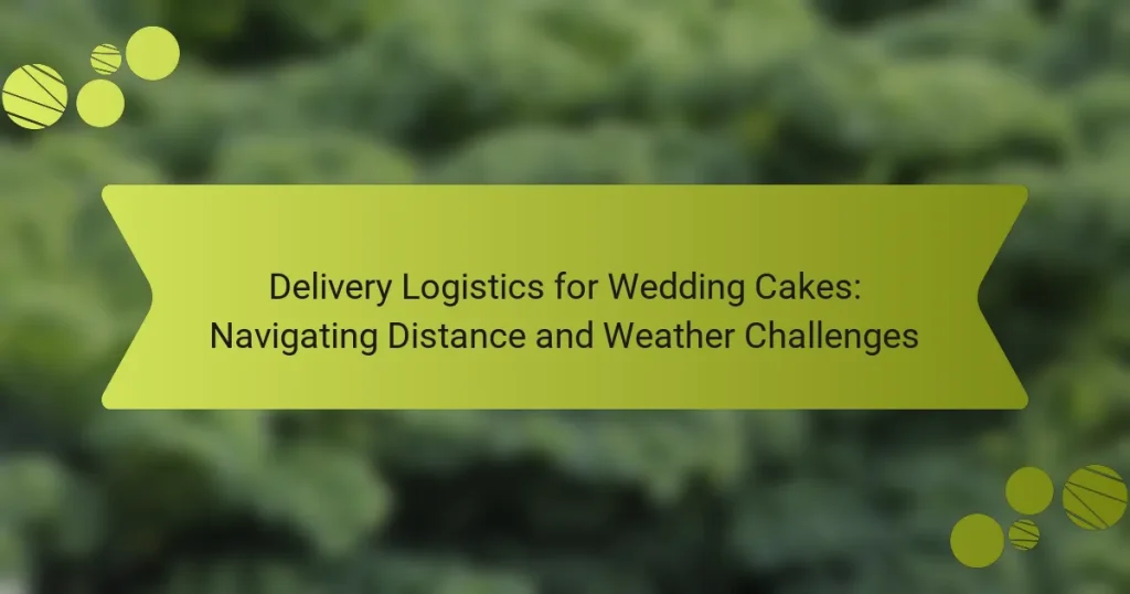 Delivery Logistics for Wedding Cakes: Navigating Distance and Weather Challenges