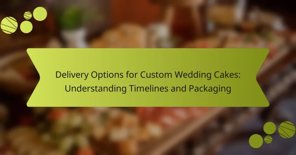 Delivery Options for Custom Wedding Cakes: Understanding Timelines and Packaging
