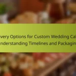 Delivery Options for Custom Wedding Cakes: Understanding Timelines and Packaging