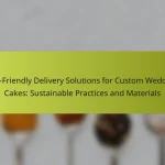 Eco-Friendly Delivery Solutions for Custom Wedding Cakes: Sustainable Practices and Materials