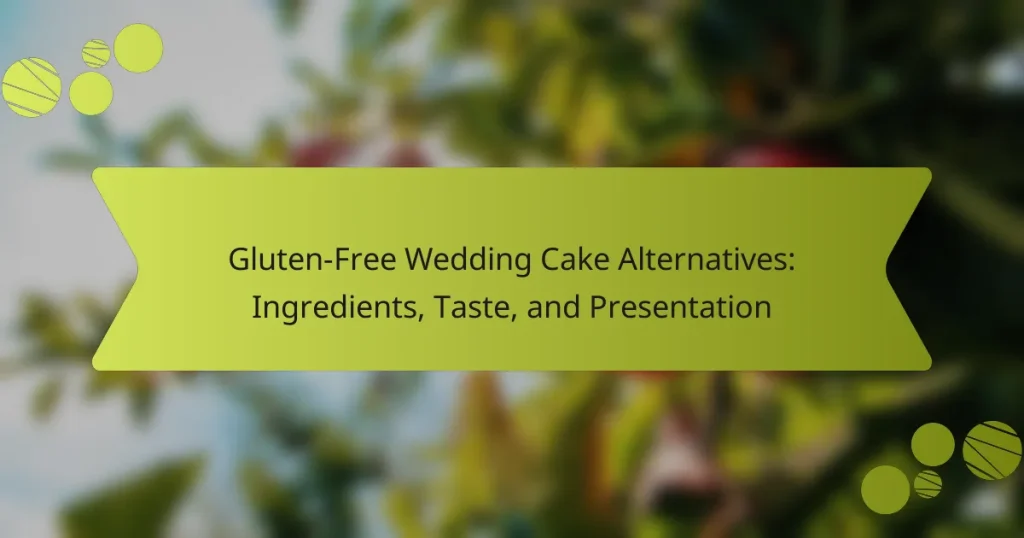 Gluten-Free Wedding Cake Alternatives: Ingredients, Taste, and Presentation