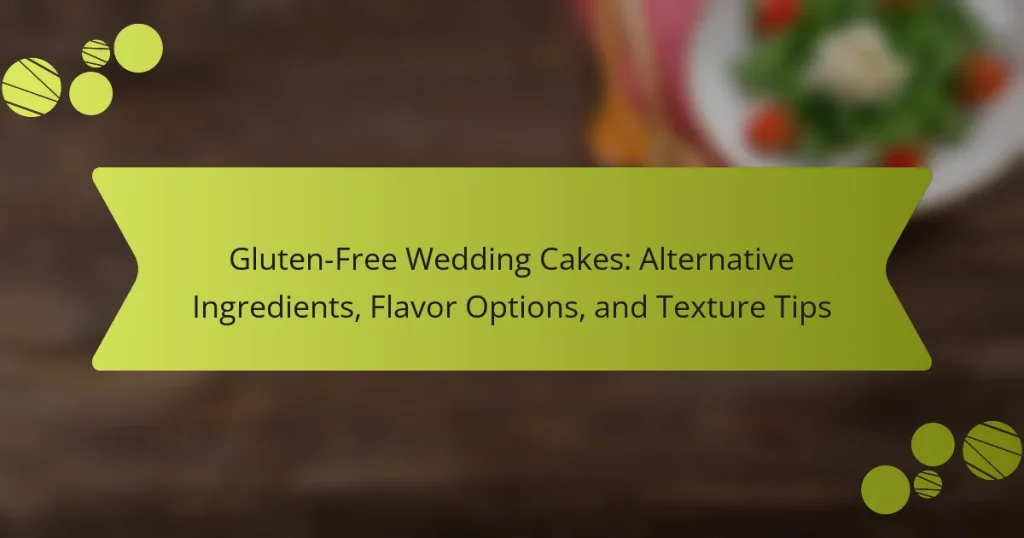 Gluten-Free Wedding Cakes: Alternative Ingredients, Flavor Options, and Texture Tips