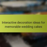 Interactive decoration ideas for memorable wedding cakes