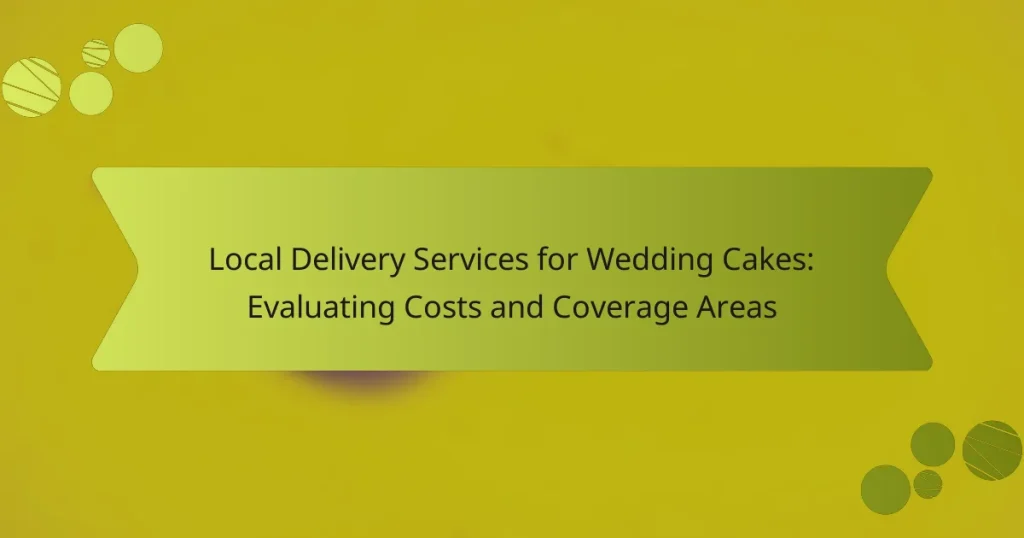 Local Delivery Services for Wedding Cakes: Evaluating Costs and Coverage Areas