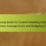 Pricing Guide for Custom Wedding Cakes: Factors, Average Costs, and Budgeting Tips