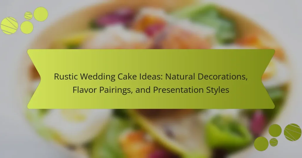 Rustic Wedding Cake Ideas: Natural Decorations, Flavor Pairings, and Presentation Styles