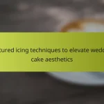 Textured icing techniques to elevate wedding cake aesthetics