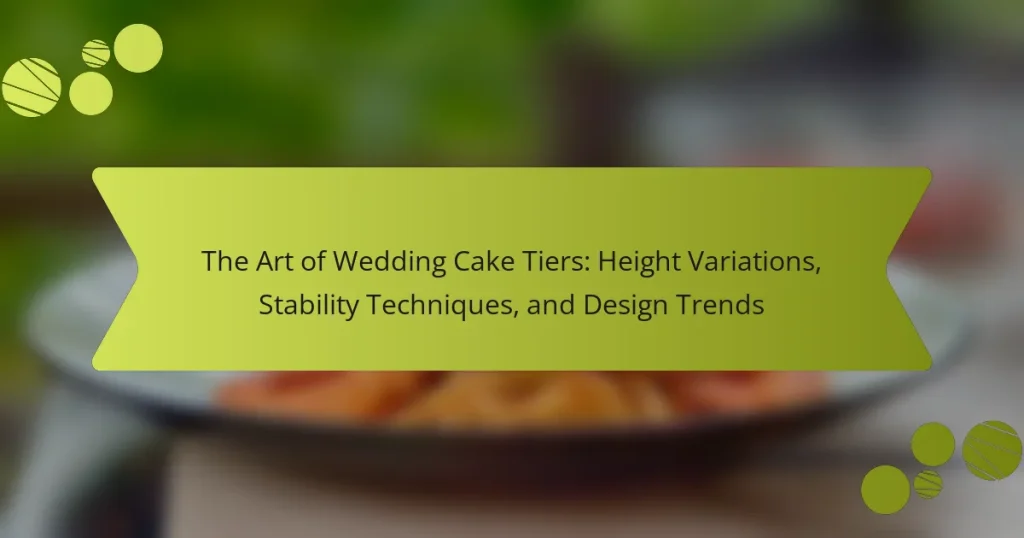 The Art of Wedding Cake Tiers: Height Variations, Stability Techniques, and Design Trends