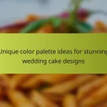 Unique color palette ideas for stunning wedding cake designs