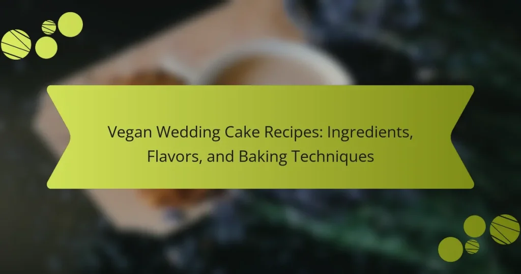 Vegan Wedding Cake Recipes: Ingredients, Flavors, and Baking Techniques
