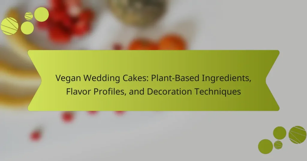 Vegan Wedding Cakes: Plant-Based Ingredients, Flavor Profiles, and Decoration Techniques