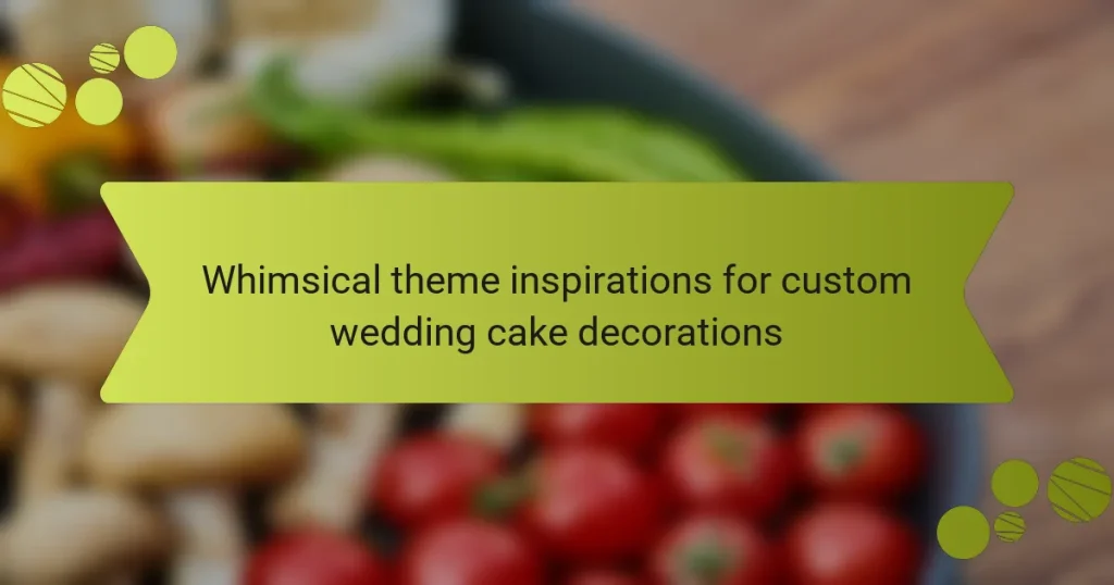 Whimsical theme inspirations for custom wedding cake decorations