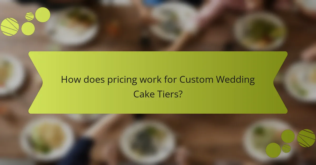 How does pricing work for Custom Wedding Cake Tiers?