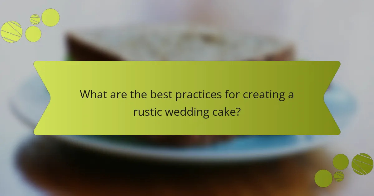 What are the best practices for creating a rustic wedding cake?