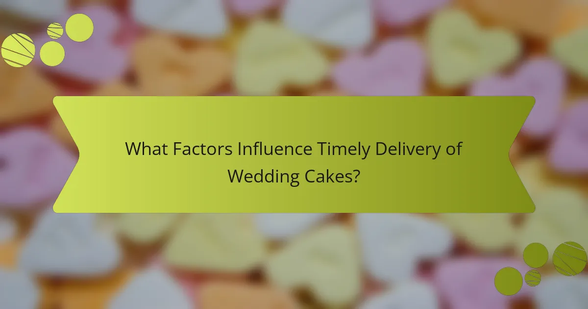What Factors Influence Timely Delivery of Wedding Cakes?