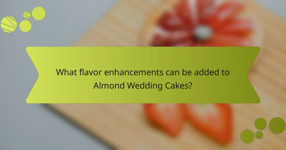 What flavor enhancements can be added to Almond Wedding Cakes?