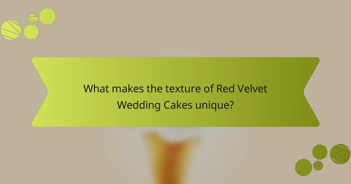 What makes the texture of Red Velvet Wedding Cakes unique?