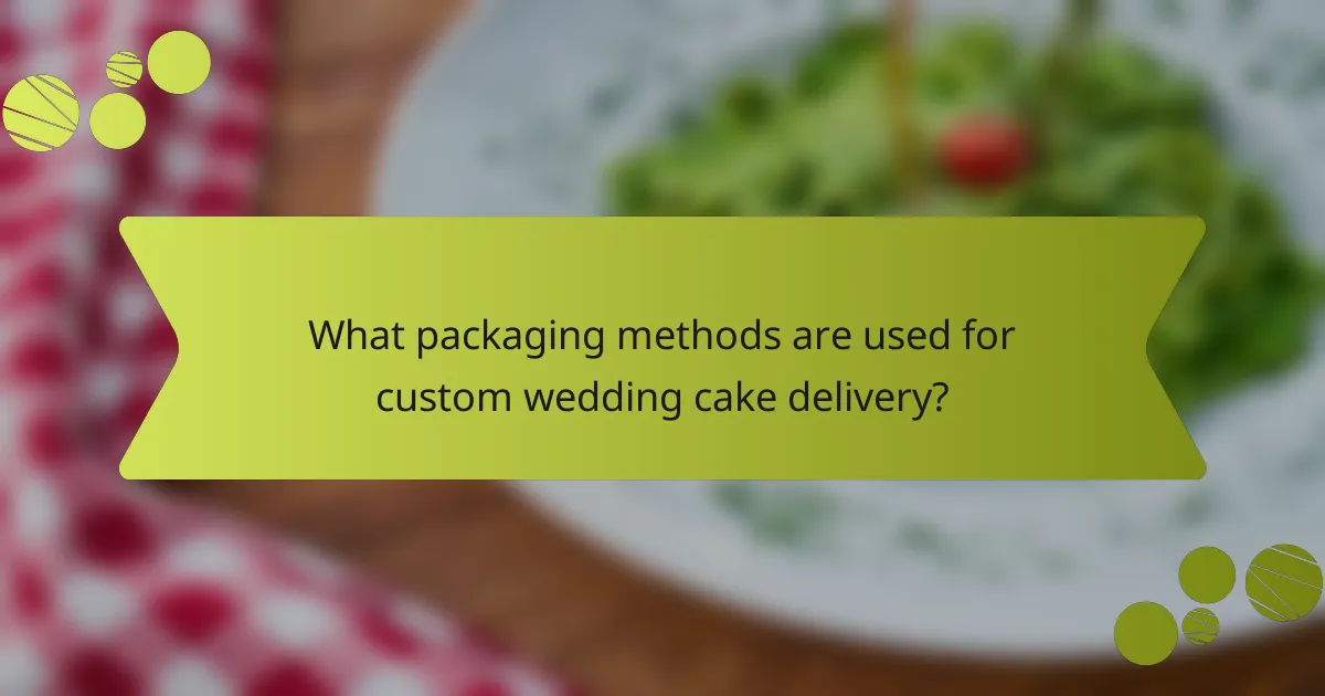 What packaging methods are used for custom wedding cake delivery?